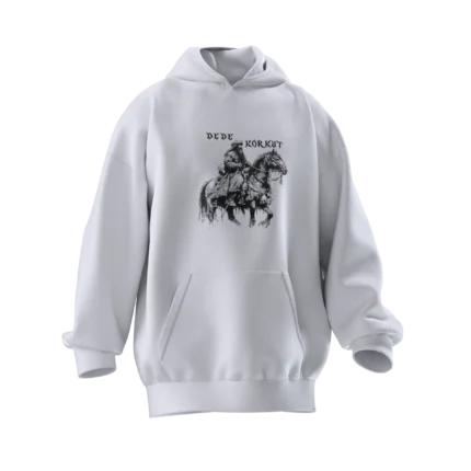 Dede Korkut Tasarımlı Unisex Rahat Kalıp Hoodie
