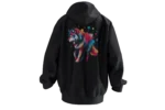 Dişi Kurt Tasarımlı Unisex Rahat Kalıp Hoodie - Görsel 4
