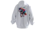 Dişi Kurt Tasarımlı Unisex Rahat Kalıp Hoodie