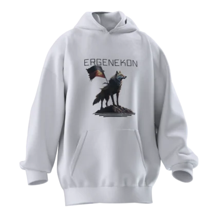 Ergenekon Tasarımlı Unisex Rahat Kalıp Hoodie