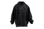 Kam Davulu Tasarımlı Unisex Rahat Kalıp Hoodie - Görsel 7