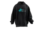 Kurt Gölgesi Tasarımlı Unisex Rahat Kalıp Hoodie - Görsel 4