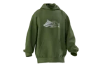 Kurt Gölgesi Tasarımlı Unisex Rahat Kalıp Hoodie