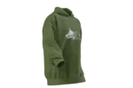 Kurt Gölgesi Tasarımlı Unisex Rahat Kalıp Hoodie - Görsel 2