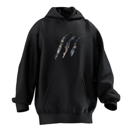Pençe Kurt Tasarımlı Unisex Rahat Kalıp Hoodie
