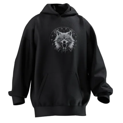 Börü Tasarımlı Unisex Rahat Kalıp Hoodie