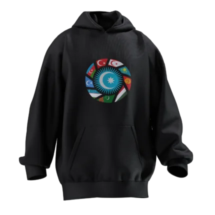 Turan Tasarımlı Unisex Rahat Kalıp Hoodie