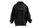 Turan v2 Tasarımlı Unisex Rahat Kalıp Hoodie - Görsel 4