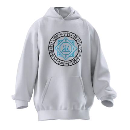 Oğuzhan Mührü & 24 Oğuz Boyu Tasarımlı Unisex Rahat Kalıp Hoodie