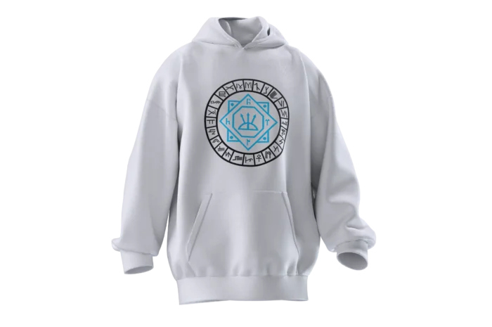 TÜRKBOYLARI (1) Oğuzhan Mührü & 24 Oğuz Boyu Tasarımlı Unisex Rahat Kalıp Hoodie - Görsel 1