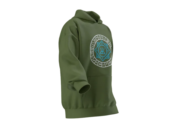TÜRKBOYLARI (6) Oğuzhan Mührü & 24 Oğuz Boyu Tasarımlı Unisex Rahat Kalıp Hoodie - Görsel 8