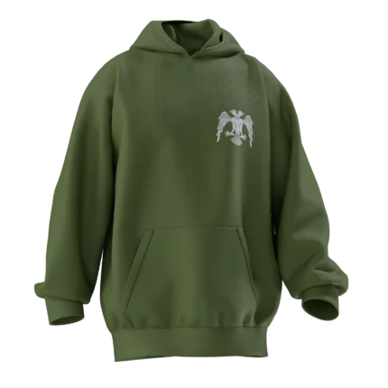 Selçuklu Kartalı Tasarımlı Unisex Rahat Kalıp Hoodie