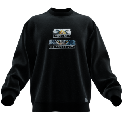 Bütküt & Kökbörü Tasarımlı Unisex Rahat Kalıp Sweatshirt