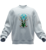 Mitolojik Geyik Tasarımlı Unisex Rahat Kalıp Sweatshirt - Görsel 4