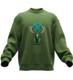 Mitolojik Geyik Tasarımlı Unisex Rahat Kalıp Sweatshirt - Görsel 7