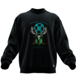 Mitolojik Geyik Tasarımlı Unisex Rahat Kalıp Sweatshirt