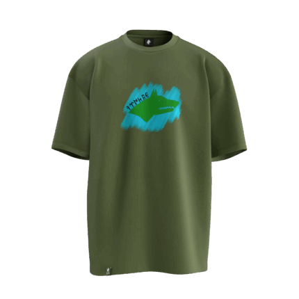 Göktürk v2 Tasarımlı Unisex Oversize Pamuklu T-shirt