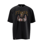 Timur Tasarımlı Unisex Oversize Pamuklu T-shirt - Görsel 6