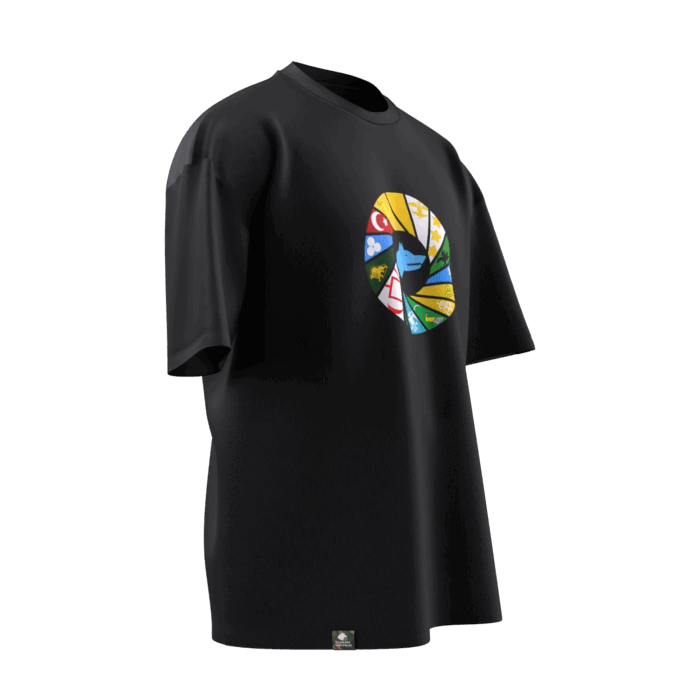 Yeni Proje (4) 16 Türk Devleti Tasarımlı Unisex Oversize Pamuklu T-shirt - Görsel 2
