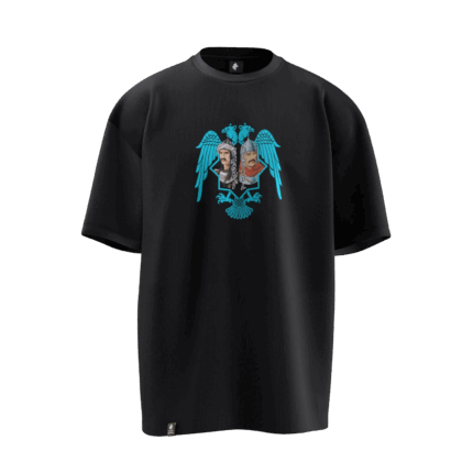 Çağrı ve Tuğrul Bey v2 Tasarımlı Unisex Oversize Pamuklu T-shirt