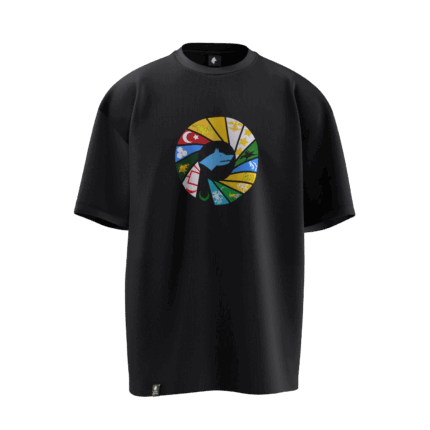 16 Türk Devleti Tasarımlı Unisex Oversize Pamuklu T-shirt