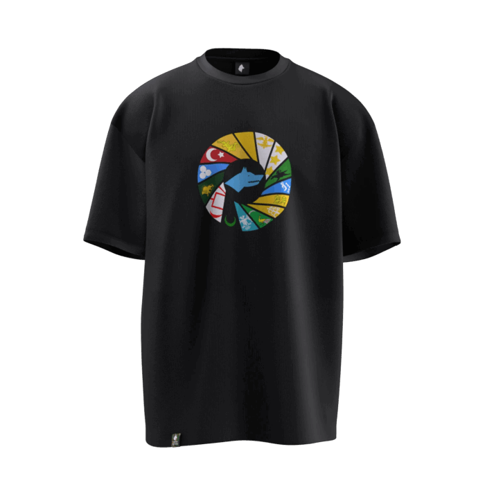 Yeni Proje (5) 16 Türk Devleti Tasarımlı Unisex Oversize Pamuklu T-shirt - Görsel 1