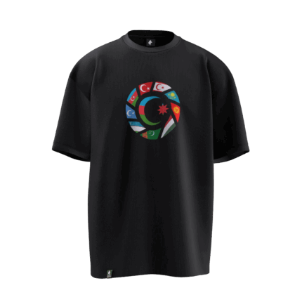 Turan Azerbaycan Tasarımlı Unisex Oversize Pamuklu T-shirt