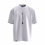Ok Tasarımlı Unisex Oversize Pamuklu T-shirt - Görsel 4