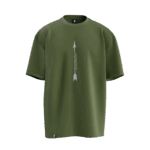 Ok Tasarımlı Unisex Oversize Pamuklu T-shirt - Görsel 6