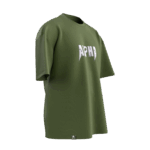Alpha Tasarımlı Unisex Oversize Pamuklu T-shirt - Görsel 5
