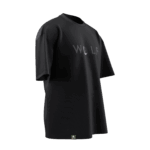 Wolf Tasarımlı Unisex Oversize Pamuklu T-shirt - Görsel 5