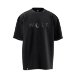 Wolf Tasarımlı Unisex Oversize Pamuklu T-shirt - Görsel 2