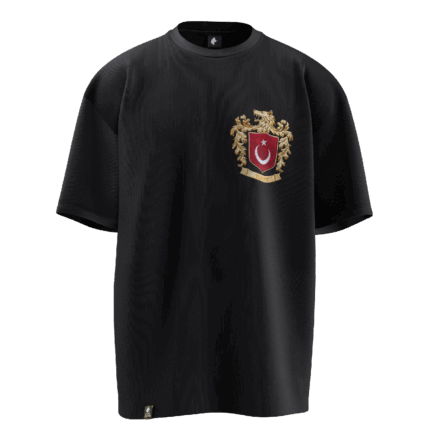 Bozkurt Arma Tasarımlı Unisex Oversize Pamuklu T-shirt