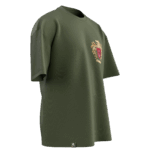 Bozkurt Arma Tasarımlı Unisex Oversize Pamuklu T-shirt - Görsel 5