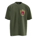 Bozkurt Arma Tasarımlı Unisex Oversize Pamuklu T-shirt - Görsel 6