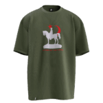 Atatürk v3 Tasarımlı Unisex Oversize Pamuklu T-shirt - Görsel 4