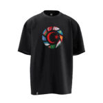Türk Bayraklı Turan Tasarımlı Unisex Oversize Pamuklu T-shirt