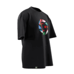 Türk Bayraklı Turan Tasarımlı Unisex Oversize Pamuklu T-shirt - Görsel 2