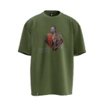 Baybars Tasarımlı Unisex Oversize Pamuklu T-shirt - Görsel 4