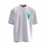 Bozkurt Simgesi Tasarımlı Unisex Oversize Pamuklu T-shirt - Görsel 4