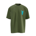 Bozkurt Simgesi Tasarımlı Unisex Oversize Pamuklu T-shirt - Görsel 6