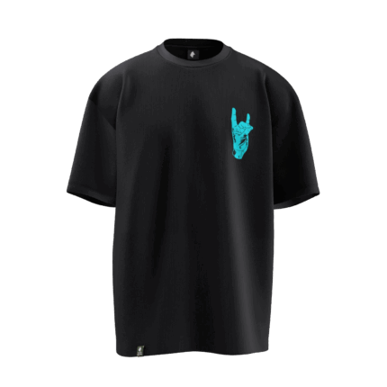 Bozkurt Simgesi Tasarımlı Unisex Oversize Pamuklu T-shirt