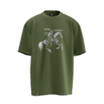 Dede Korkut Tasarımlı Unisex Oversize Pamuklu T-shirt - Görsel 6