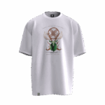 Geyik Tasarımlı Unisex Oversize Pamuklu T-shirt