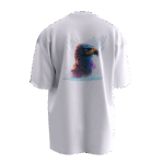 Burkut Tasarımlı Unisex Oversize Pamuklu T-shirt - Görsel 8