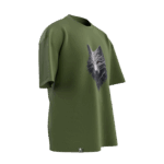 Bozkurt v2 Tasarımlı Unisex Oversize Pamuklu T-shirt - Görsel 5