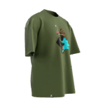 Kürşad Tasarımlı Unisex Oversize Pamuklu T-shirt - Görsel 6