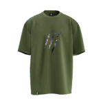 Pençe Tasarımlı Unisex Oversize Pamuklu T-shirt - Görsel 6