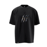 Pençe Tasarımlı Unisex Oversize Pamuklu T-shirt