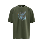 Shaman Dream Tasarımlı Unisex Oversize Pamuklu T-shirt - Görsel 5